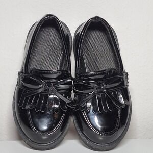 Toddler‎ Black Patent Fringe Loafers Dark Academia Aesthetic Classic Clueless 7